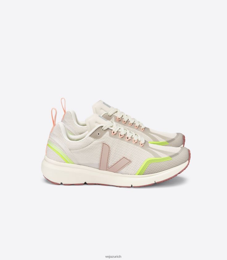 Veja Condor 2 Alveomesh, natürliches Baby, gelbes Fluo P068V8270