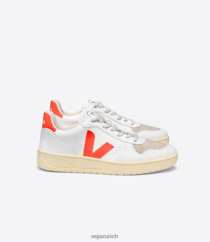 Veja v-10 cwl weiß orange fluo P068V851