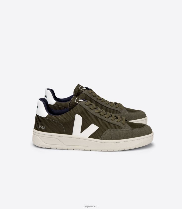 Veja v-12 veganes B-Mesh olivweiß P068V830