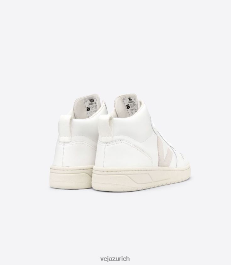 Veja V-15 Leder weiß P068V881